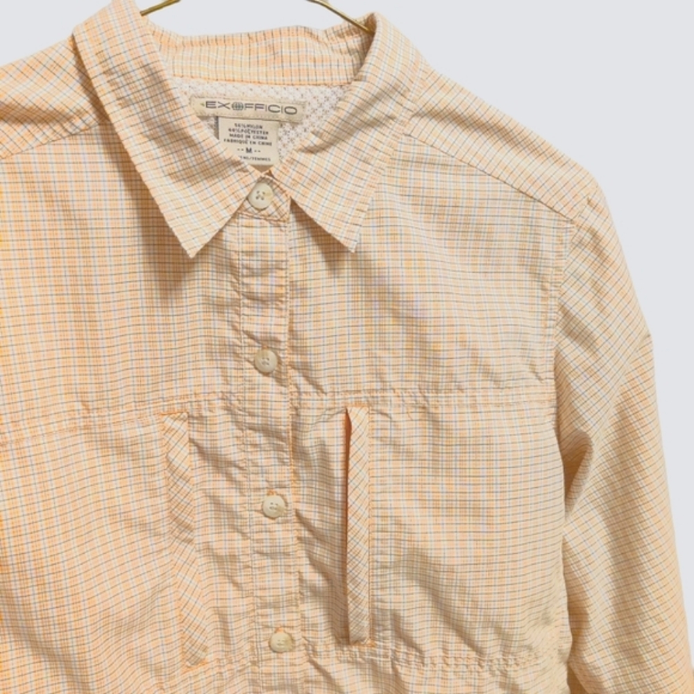 EXOFFICIO Travel Hiking Drylite Vented Convertible Button Down | Medium